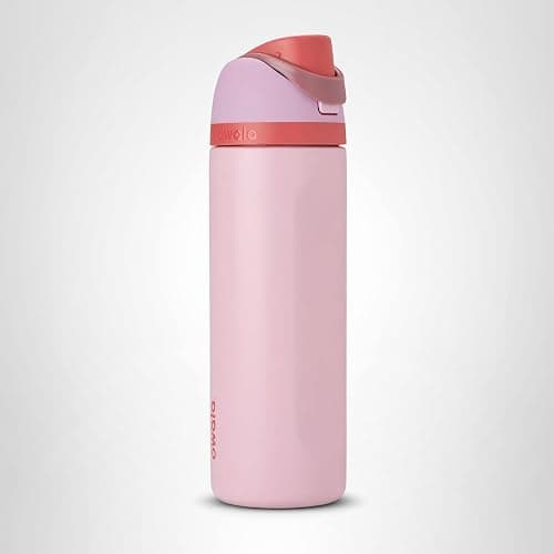 Owala FreeSip Insulated Stainless Steel Water Bottle with Straw for Sports and Travel, BPA-Free Sports Water Bottle, 24 oz, Pink, Angel Food Cake thumbnail 6