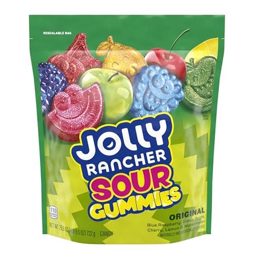 JOLLY RANCHER Sour Gummies Assorted Fruit Flavored Candy Resealable Bag, 25.5 oz thumbnail 3