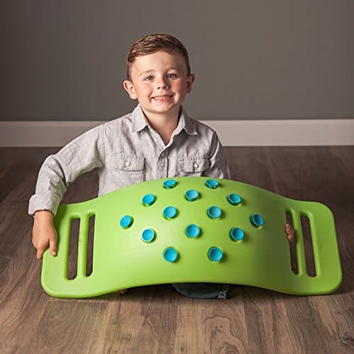 Fat Brain Toys Teeter Popper, Indoor Toddler Sensory Toys for Ages 3 and Up, Blue thumbnail 2