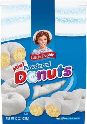 Little Debbie Powdered Mini Donuts, 10.0 OZ Bag thumbnail 4