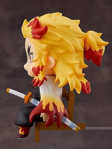 Good Smile Demon Slayer: Kimetsu no Yaiba: Kyojuro Rengoku Nendoroid Swacchao! Action Figure, Multicolor thumbnail 6