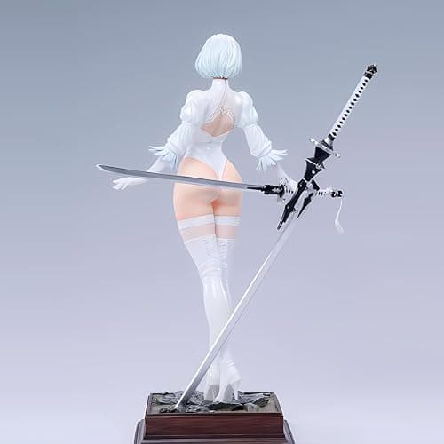 MABAIUDE 2B Figure 2B Statue - 28cm 2Byorha Figure Model Heads and Accessories Replaceable, 1/6 Scale Desktop Decoration Collectible Figurine Gifts for Fans thumbnail 4