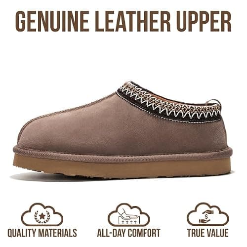 Project Cloud 100% Genuine Leather Womens Slippers with Genuine Australian Shearling Fur Lining Slippers for Women - Non-Slip EVA with Memory Foam Fuzzy Slippers Women Footwear (Nerita) thumbnail 4