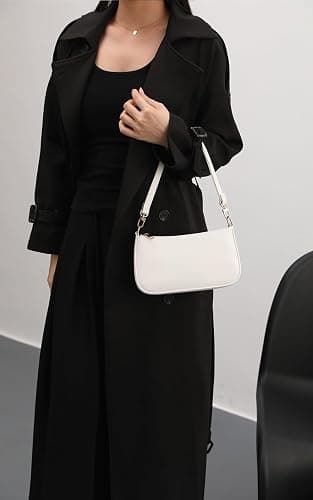 NIUEIMEE ZHOU Shoulder Bag for Women Retro Vegan Leather Classic Clutch Tote HandBags Purses with Zipper Closure thumbnail 4