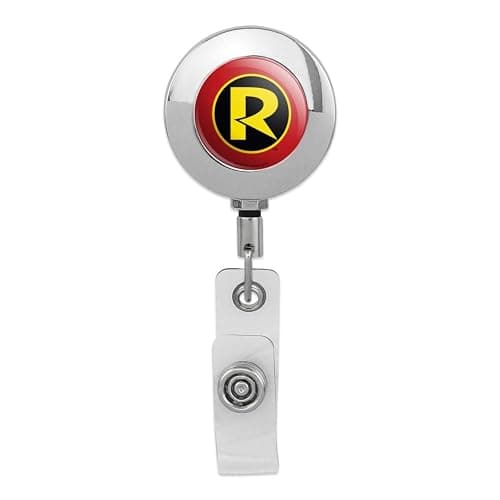 Batman Robin Logo Retractable Reel Premium Metal Chrome Badge ID Card Holder Clip - Image 1
