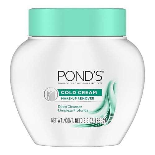 POND'S Cold Face Cream, Skin Care Facial Cleanser for All Skin Types, Deep Moisturizing Face Wash & Makeup Remover, 9.5 oz, 3 Pack thumbnail 2