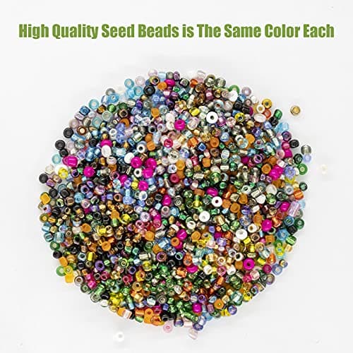Ybxjges 24000Pcs 2mm Glass Seed Beads Kit, with 28 Colors Small Beads Kit for Girls,Women and Adults,Bracelets, Necklaces,Earring,Jewelry Making Supplies thumbnail 4