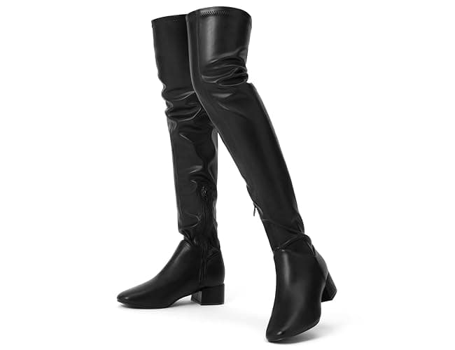 Greatonu Bottes hautes pour femmes, bottes longues d'hiver chaudes thumbnail 3