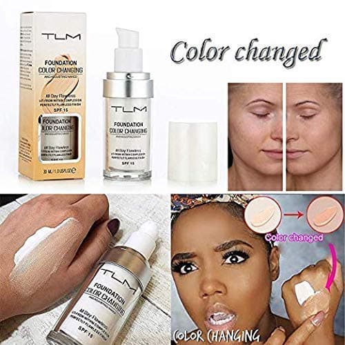 KOSIMI 30ml TLM Color Changing Foundation Liquid Base Makeup Change To Your Skin Tone By Just Blending, white thumbnail 6