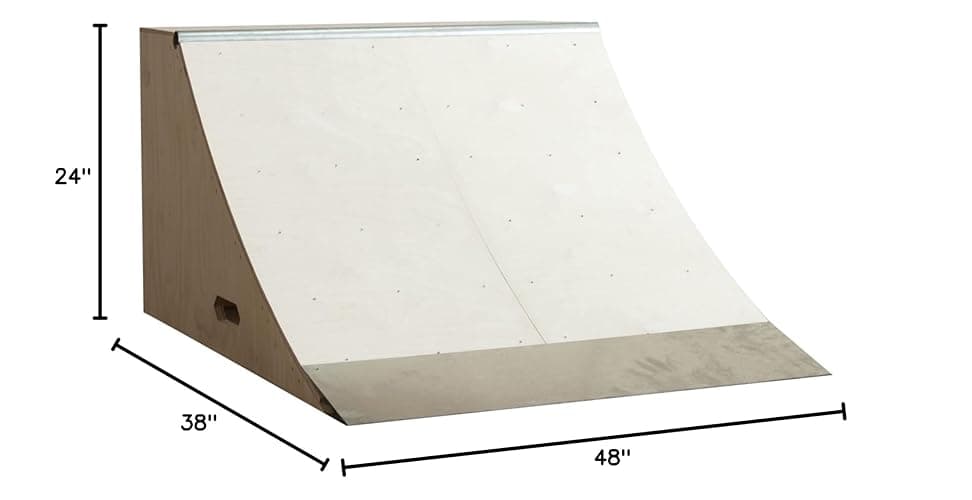 OC Ramps Quarter Pipe (2' Tall x 3' Wide) - Durable Wood Skateboard Ramp Kit - Store Easily in the Garage - Great for Home or Professional Use and also Works for BMX Bikes, Scooters, and Inline Skates thumbnail 3