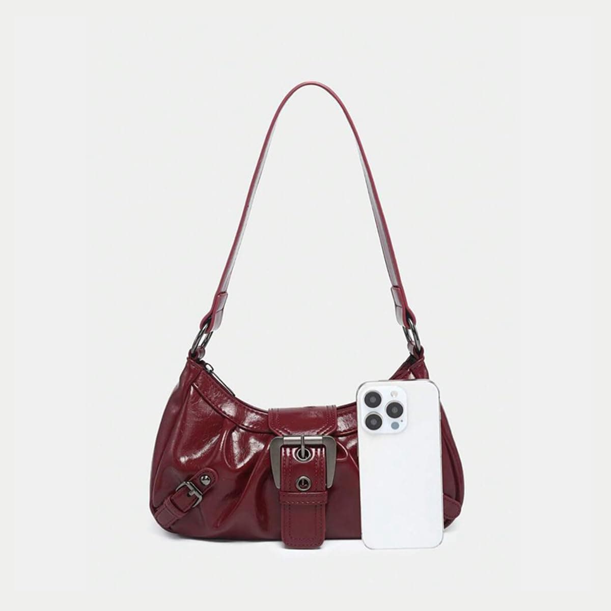 Burgundy leather purse  thumbnail 3