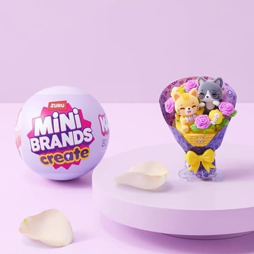 Mini Brands Mini Kawaii Bouquet Capsule Series 1 (2 Pack) by ZURU – Collectable Bear Bouquet with Miniature Flowers, Bowknot, and Gift Box, 6 Unique Designs to Collect, Suitable for Kids thumbnail 6