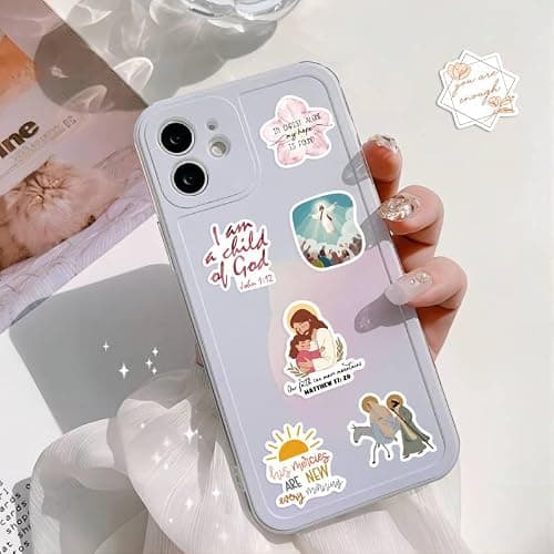 200PCS Inspirational Christian Stickers for Water Bottles, Religious Faith Bible Verses Jesus Stickers for Laptops, Phone Cases, Journaling thumbnail 2