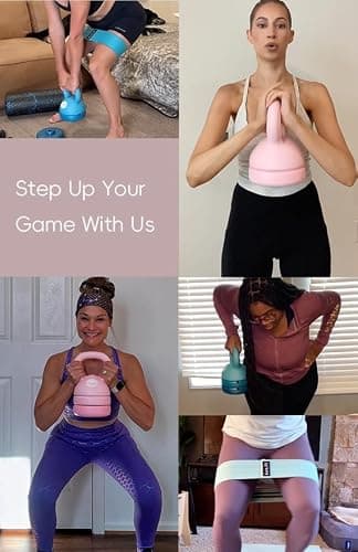 kure.fit Adjustable Kettlebell | 5 lb - 12 lb | Kettlebell Weights Set for Home Gym | Full-Body Workouts, Strength Training, Weight Loss | Fabric Booty Band | Beginners & Women thumbnail 2