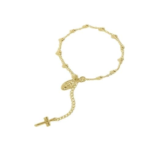 GIGB PBDK Gold Virgin Mary Catholic Rosary Bracelet for Women Trendy Vintage Beads Cross Religious Wrist Bangle Minimalist Crucifix Jesus Bracelet Charm Jewelry thumbnail 9