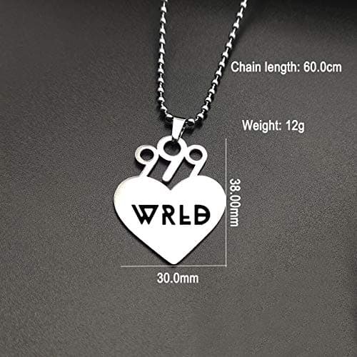 COMTRUDE 999 Necklaces Premium Stainless Steel Pendant Gifts for Young Singer Fans Silver thumbnail 6