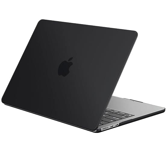EooCoo Coque pour MacBook Air 13 Pouces M5 M4 M3 M2 2026-2022 Mat Noir | Agréable au Toucher, Étui Rigide Fine Compatible pour MacBook 13,6" Housse de Protection en Polycarbonate, Facile à Installer - Image 1