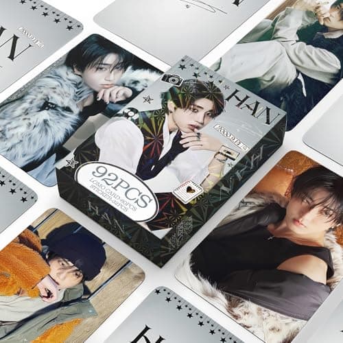 PYAJUU Stray Kids Photocards DO IT Album Photo Cards Straykids Postcard 2026 Lomo Cards Stray Kids Stickers Gift Merch For STAY KPOP Gift Box Set (HAN(BLACK)) thumbnail 2
