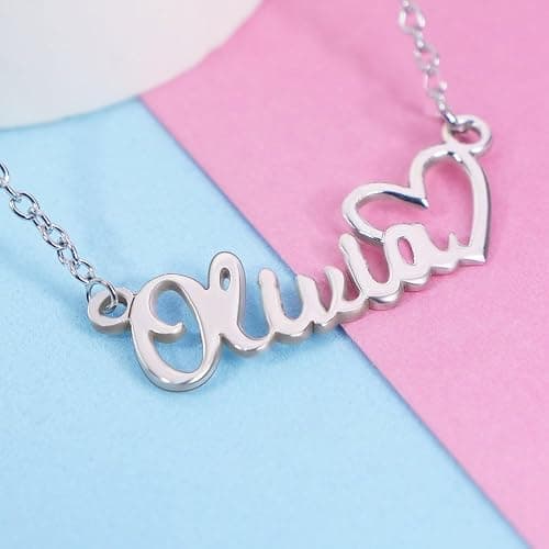PicturesOnGold.com Custom Name Necklace For Women Personalized Name Necklace in Sterling Silver or Gold Necklace Personalized with any Name or Word thumbnail 4