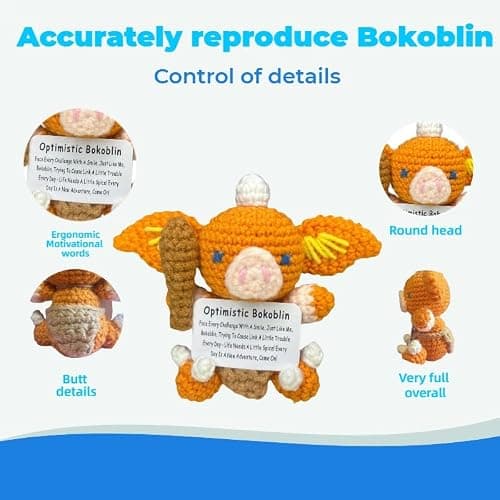 Lummitwit Emotional Support Crochet Kingdom Tears Bokoblin Crochet Animal Cute Positive Pig Stress Relief Therapy Gift Zelda Figures Funny Zelda Gifts Handmade Desk Accessoriesn thumbnail 6