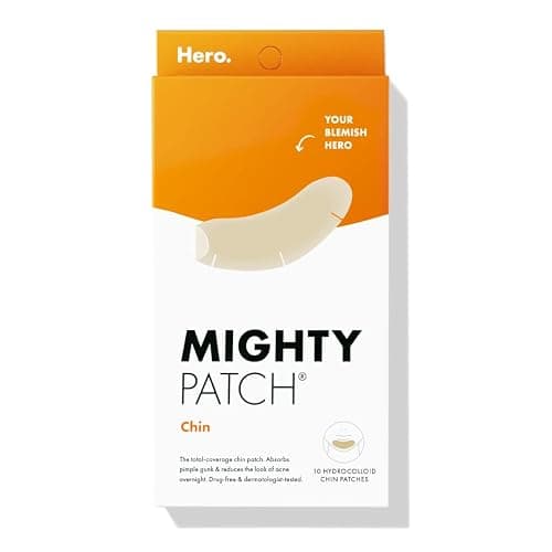 Hero Cosmetics Mighty Patch™ Chin Patch - XL Contoured Hydrocolloid Chin Patch for Blemishes and Pimples - Non-Irritating (10 Count) - Image 1