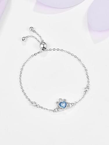 Claddagh Bracelet for Women Irish Bracelet Green Emerald May Birthstone Luck Scottish Jewelry Irish Gift thumbnail 2