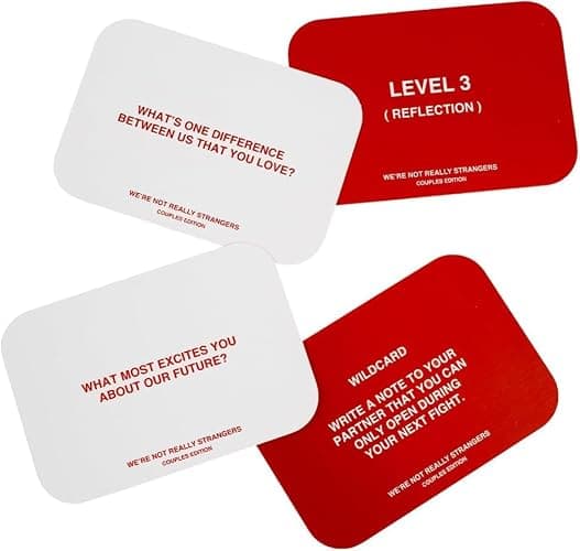 Couples Edition by We’re Not Really Strangers - A Conversational Adult Card Game for Couples to Strengthen Their Relationship, 150 Questions and Wildcards for Date Night with Your Partner - Couples thumbnail 9