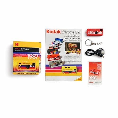 Kodak Charmera Key Chain Digital Camera (Random Style Blind Box) with 32 GB Micro SDHC Card and Reader, Memory Card Wallet Bundle thumbnail 2