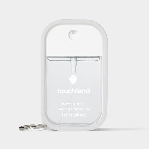 Touchland Hand Sanitizer Mist Case 1FL. OZ., Protective and Stylish Hand Sanitizer Spray Accessory, Silicone Case with Keyring, Icy White thumbnail 3