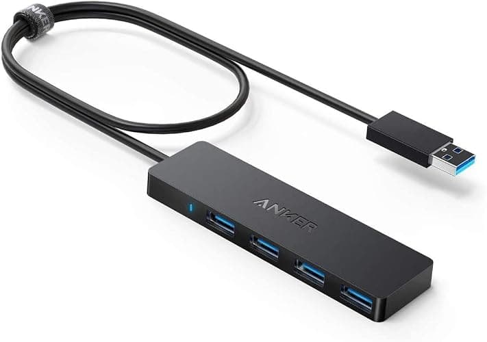 Anker USB Hub 4 Ports, Multiple USB 3.0 Hub, USB Splitter for Laptop, Extender for A Port Laptop, PC, Desktop and More [Charging Not Supported](2ft USB-A) - Image 1