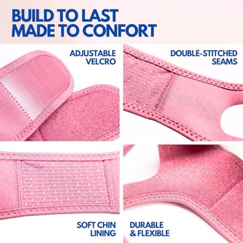 Pidoti Chin Strap CPAP Users, Comfortable CPAP Chin Strap Jaw Support to Keep Mouth Closed Positioning Nasal Breathing for Men and Women Who Breathe Through The Mouth During Sleep (Pink, S-M) thumbnail 6