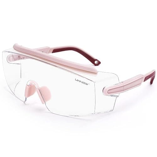 UKNOW Safety Goggles Over Glasses, Anti Fog Safety Glasses with Clear Wraparound Lens, ANSI Z87.1 Protective Eyewear - Image 1