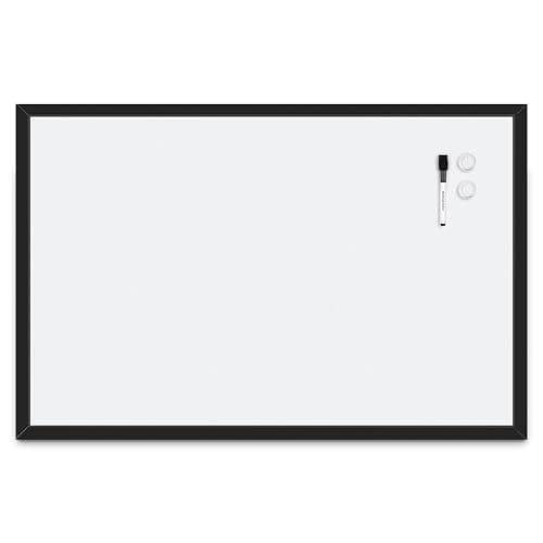 Amazon Basics Magnetic Dry Erase Whiteboard, 35"W x 23"H, Black Wooden Frame thumbnail 7