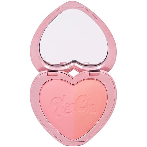 KimChiChic Beauty Thailor Blush Duo, Heart-Shaped Compact with Mirror, Buildable, Silky Matte & Shimmer Finish, Cruelty-Free Blush Palette, Pinky - Image 1