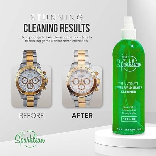 SPARKLEAN Jewelry & Glass Cleaner Spray (2 Oz) - Biodegradable, Ammonia-Free Solution for Gold, Silver & Diamond Rings - Safe for All Metals & Gemstones - Eco-Friendly - Travel Size thumbnail 5