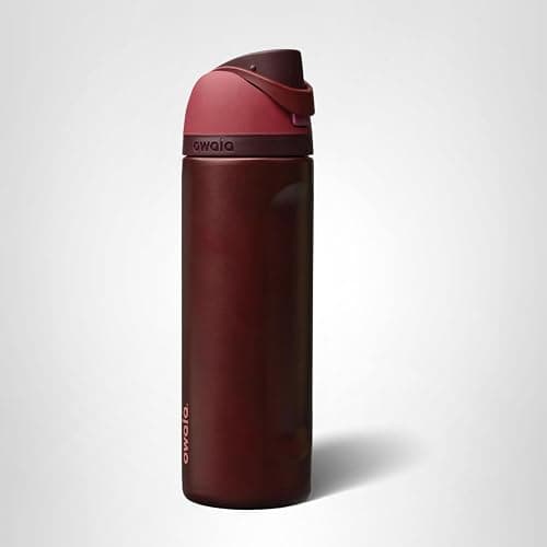 Owala FreeSip Insulated Stainless Steel Water Bottle with Straw, BPA-Free Sports Water Bottle, Great for Travel, 24 Oz, Black Cherry thumbnail 9