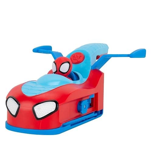 Jazwares Marvel Spidey and His Amazing Friends Spidey Team Split Racer - 8.5-Inch Three-in-One Vehicle with Web Darts, Sound Effects, and Phrases thumbnail 5