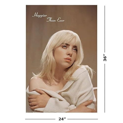 Billie Eilish - Music Poster (Happier Than Ever - Album Cover) (Size: 24" x 36") (Poster & Strip Set) thumbnail 2