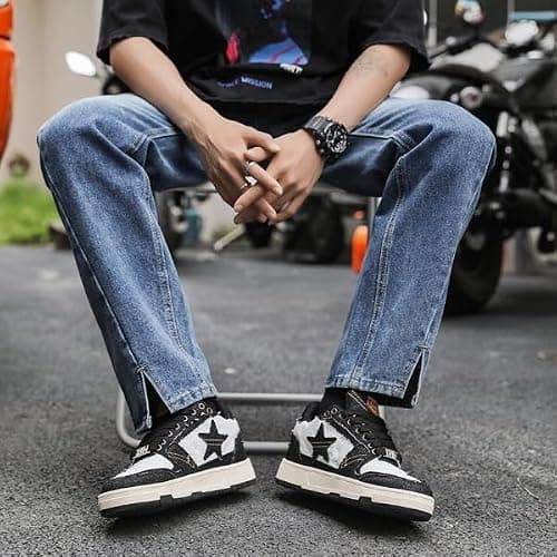 ACARITOUCH Retro Star Platform Shoes Vintage Chunky Sneakers for Women Men Trendy Casual Aesthetic Y2k Skate Shoes thumbnail 5