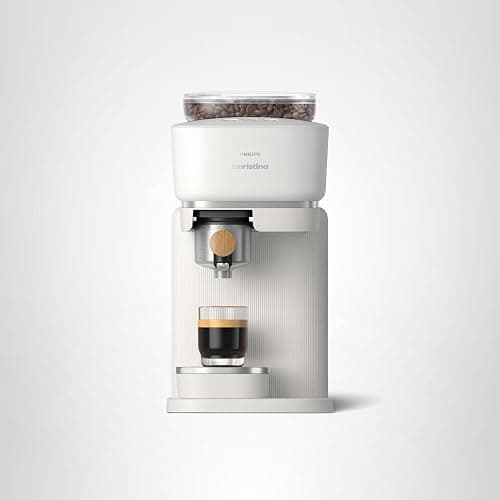 Philips Baristina Espresso Machine, Grind, Tamp & Brew Coffee Beans in One Swipe, Compact, 16 Bar Pump Pressure, Automatic Grinder, Natural White with Ash Wood Portafilter (BAR302/20) thumbnail 13