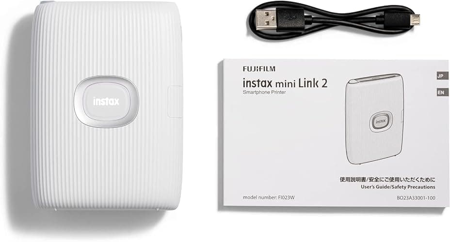 INSTAX mini LINK2 mini film format portable smartphone instant photo printer, multiple templates, Clay White thumbnail 8