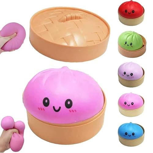 Hymhzy New 2026-Dumpling Squishies & Dumpling Squishy Mystery Box Squishy Dumpling (Pink) - Image 1