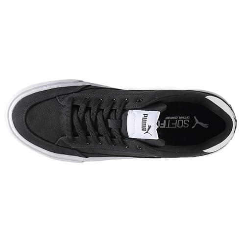 PUMA Mens Court Classic Vulc Lace Up Sneakers Shoes Casual - Black thumbnail 4