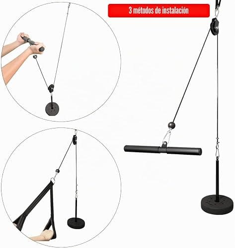 LFJ Poleas Gimnasio para Casa Fitness DIY Triceps Polea Gym Cable Máquina Musculacion Kit Sistema Poleas Entrenamiento de Fuerza del Brazo thumbnail 2