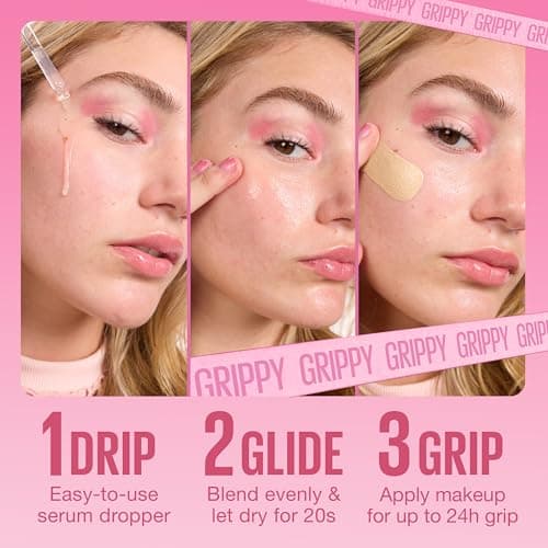 Maybelline Grippy Serum Primer, Hydrating Makeup Primer with 2% Niacinamide For Up To 24HR Make Up Wear, Clear, 1 Count thumbnail 4