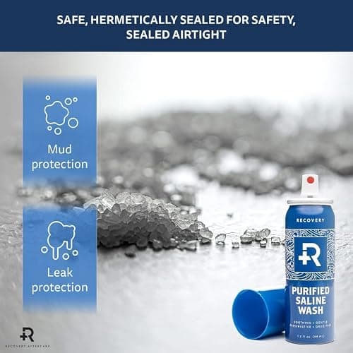 Recovery Aftercare - Purified Saline Wash - Piercing Aftercare Purified Saline Spray - Soothing & All Natural Piercing Cleaner (1.5 oz) thumbnail 8