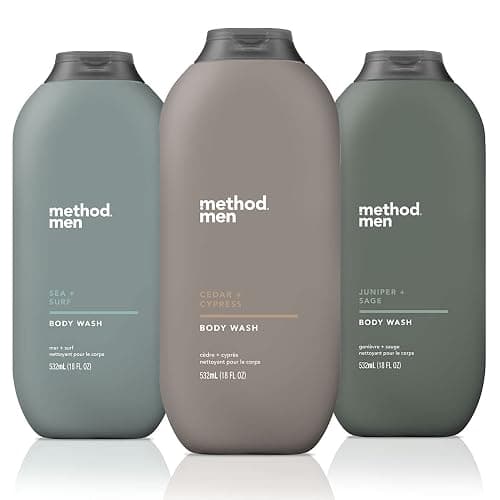 Method Men, 3-pack Body Wash 18 Oz Each (Sea + Surf, Cedar + Cypress, Juniper + Sage) - Image 1
