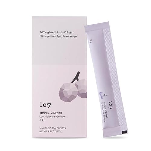 107 ARONIA Vinegar Low Molecular Collagen Jelly Stick l Vitamin, Collagen, Hyaluronic Acids, Elastin, Probiotic l Korean Beauty Collagen l Inner Beauty Collagen Sticks (20g x 14 Pouches) - Image 1