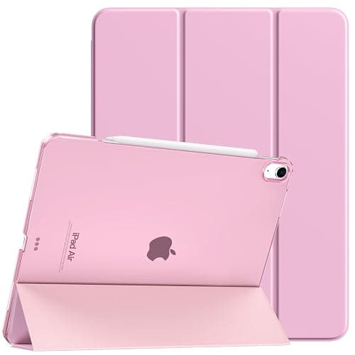 TiMOVO Case for iPad Air 13 Inch (M3/M2-2025/2024), Slim Stand Cover for iPad Air 13-inch, Support Touch ID, Auto Wake/Sleep Smart Shell with Translucent Back, Flowers Pink - Image 1