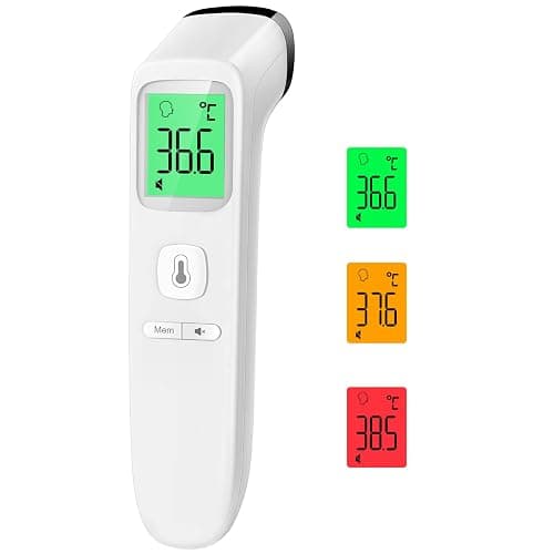 Thermometer for Adults, Accurate Baby Thermometer, Forehead & Object Mode | 1s Results, Mute Mode, 3-color Fever Alarm, 35 Memory Sets, ℃/℉ Switchable, Baby Essentials, Non-Contact, Lifetime Support - Image 1